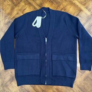 Navy Blue Cardigan Sweater